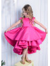 Satin High Low Flower Girl Dress Toddler Gown